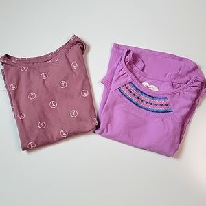2 girls short sleeve shirts size 6